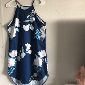 Blue floral dress